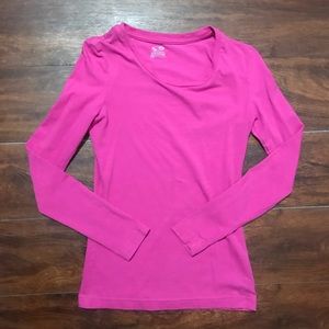 Fitted Scoop Neck Long Sleeve Size XS